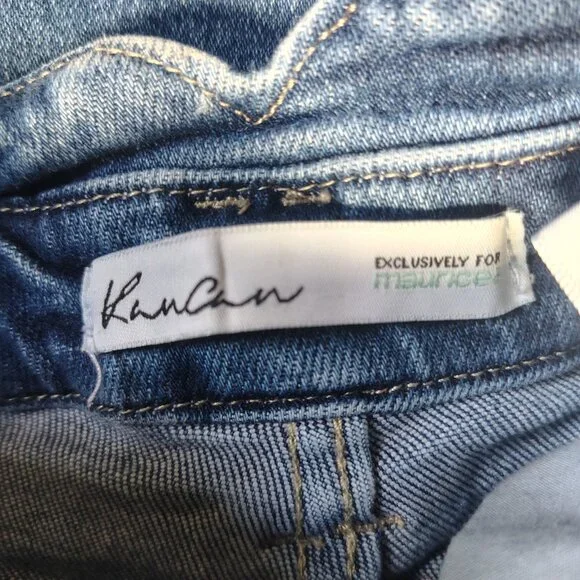 KanCan Maurices Jeans Girls Size 23x29 Flare High Rise Button Fly Ripped Stretch - Picture 11 of 13